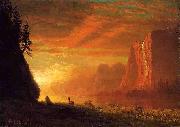 Albert Bierstadt Deer at Sunset Germany oil painting artist